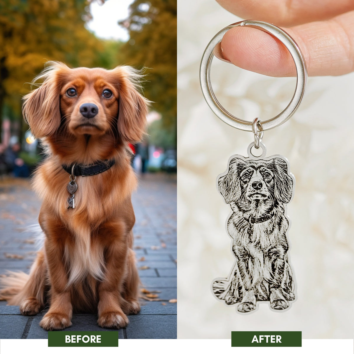 NEW, Presa de Canario, dog keyring, necklace and clipring in casket, DELUXE set, limited edition, ArtDog retail . Dog keyring for dog lovers