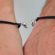 Beaded magnetic couple bracelets