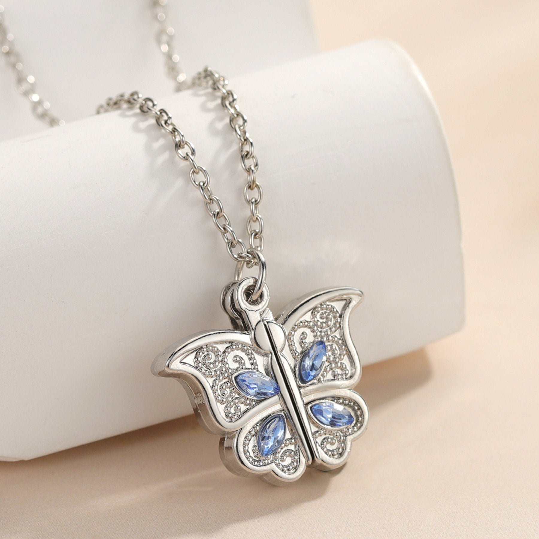 Butterfly lockets jewelry clearance
