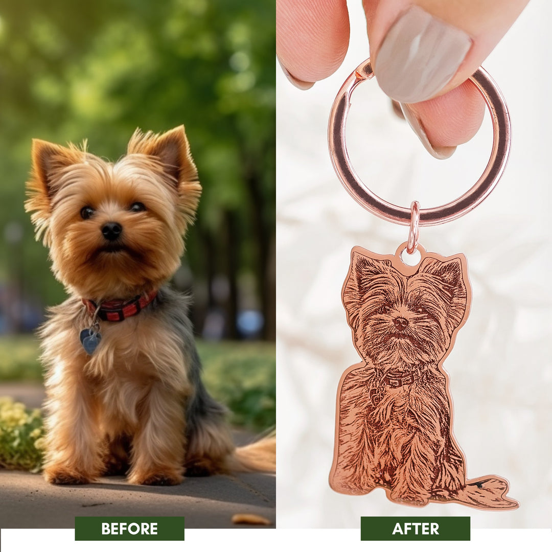 NEW, Norwich Terrier, selling dog keyring, necklace and clipring in casket, DELUXE set, limited edition, ArtDog . Dog keyring for dog lovers