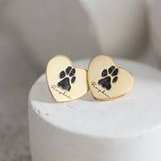 Pet Paw Heart Earrings - Bijoun