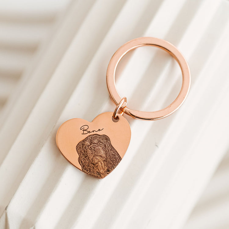 DIE SUBLIMATED HEART SHAPED KEYCHAIN